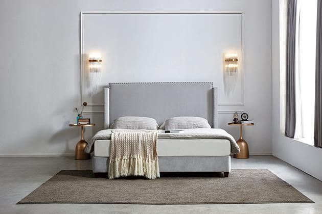 Zhida OEM&ODM Modern Bedroom Set Furniture Luxury King Queen Double Size Solid Wood Bed Hot Sale