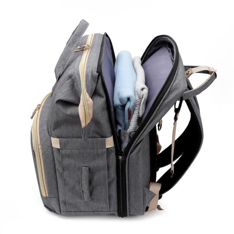 Multifunctional Fashion Mummy Diaper Backpack Baby Diaper Bag Outdoor Sleep Bed Women Travel Maternity Nursing Handbag Stroller Bag for Ladies Gift Baby Product