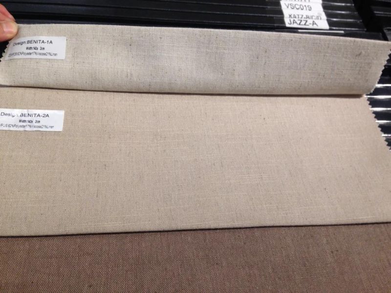 Textile 62% Polyester Upscale Plain Dyed Upholstery Sofa Covering Fabric