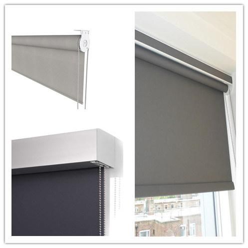 Manual Modern Style Day Night Roller Blinds, Blackout Easy Fix Roller Shades