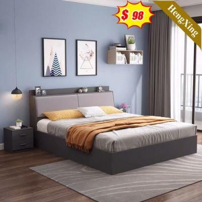 Luxury Upholstered Leather Hotel Bedroom Sets Queen King Size Bed Room Furniture Modern Home Wood Frame Beds