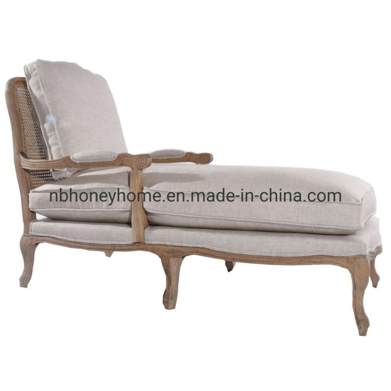 Classic Europe Design Oak Frame Uphosltery Daybed