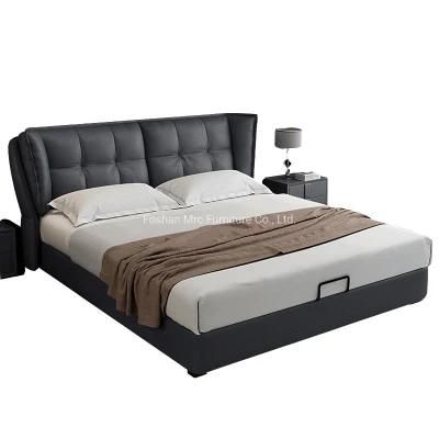 Bedroom Furniture Cama Luxury Beige Fabric Bed Frame King Size Latest Designer Modern Double Bed