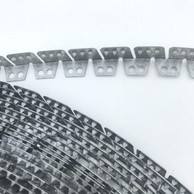 Galvanized ply grip metal flex curve sofa fabric fasten tack strip two holes