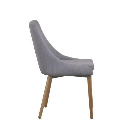 Home Furniture Fabric Ash Solid Wood Upholstered Dining Room Chair