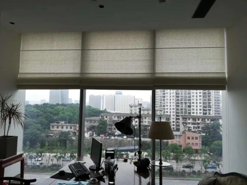 Motorized Electric Battery Operated Insulated Windproof and Waterproof Shade Fabric Outdoor Roller Blinds