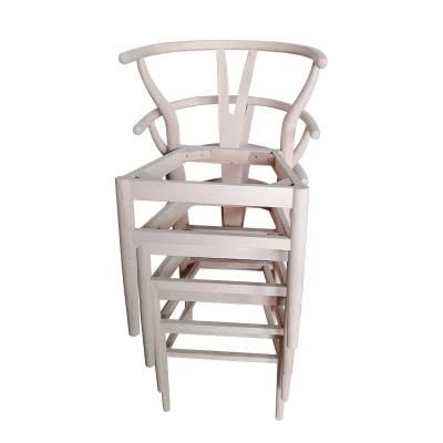 Kvj-7027s Solid Wood Beech Stackable Y Wishbone Chair with Detachable Seat