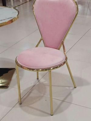 Wholesale Nordic Dining Chair Soft Velvet Fabric Dining Room Chair