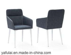 Factory Furniture Fabric Dining Chair with Metal Leg