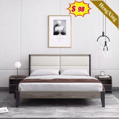 Newest Modern Home Hotel Bedroom Furniture Set MDF Wooden King Queen Bed Storage Wall Double Bed (UL-22NR60717)