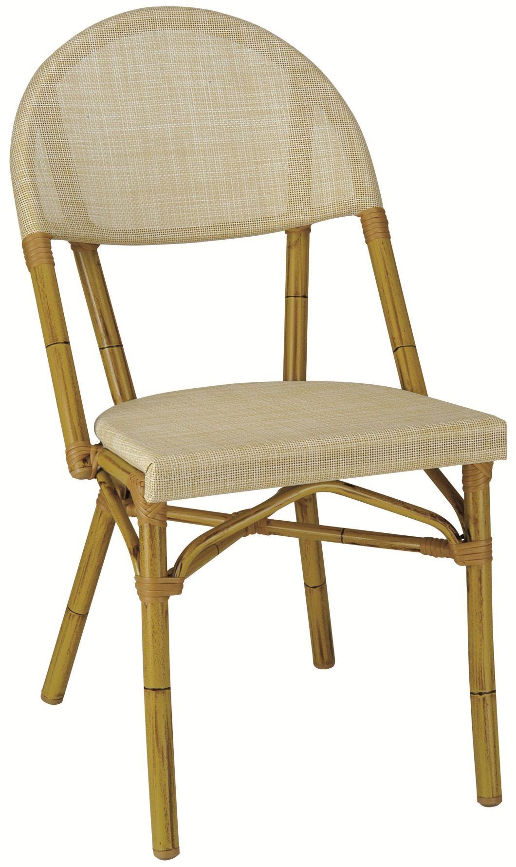 Green Bamboo Looking Dining Room Fabric Chair