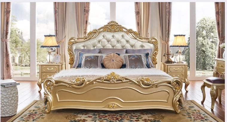 Wholesale Custom-Made American Style Luxury Bedroom Furniture Fabric Upholstered Bed