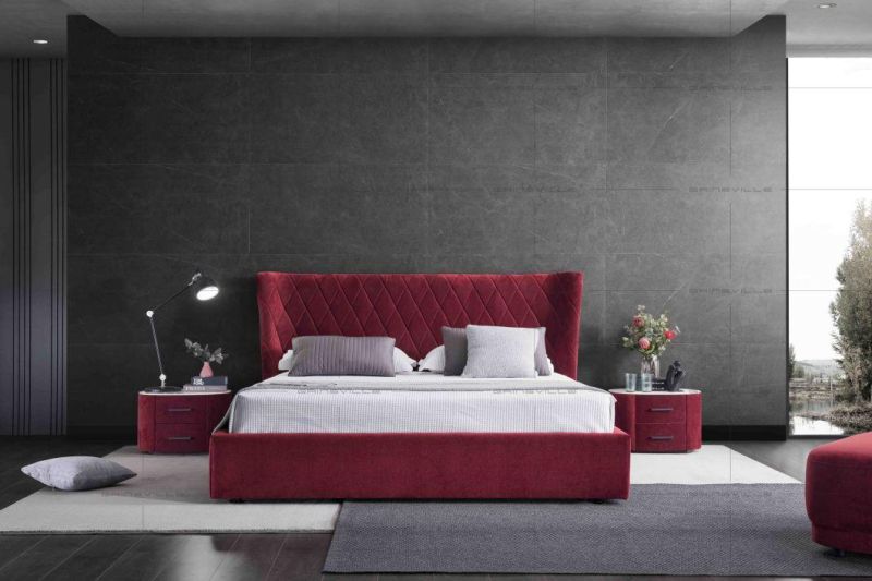 High Quality Furniture China Modern Luxury Fabric Wall Bed in Home Furniure