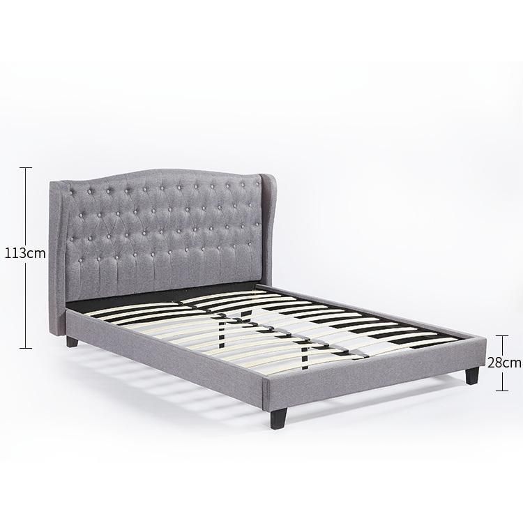 Newly Design Velet Bed Fabric Bed King Size for Bedroom Furniture