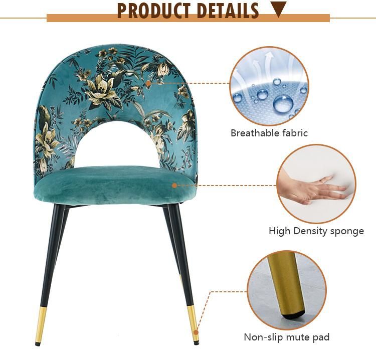 Dining Room Furniture Restaurant Cafe Cloth Back Fabric Dining Chair
