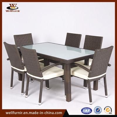Well Furnir Special Weaving Rattan Square Table Wicker Chair (WF-236)