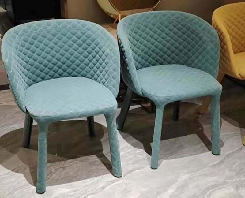 2022 New Design Moulded Injection Foam Fabric Leather Soft Dining Chair