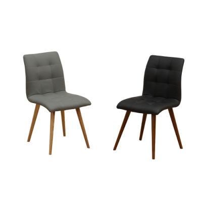 Modern Simple Office Cafe Bar Wooden Fabric Dining Chair
