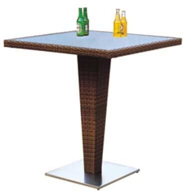 Modern Design Rattan Bar Table and Stool for Outdoor Furniture