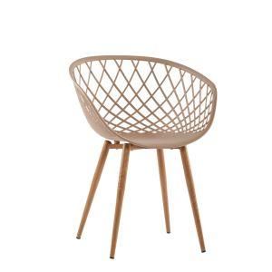 Wholesale Nordic Contemporary Design Polypropylene Tulip Dining Plastic Chairs with Beech Wood Le