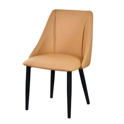 Modern Furniture Hotel Lobby Chesterfield Portable Metal High Back Dining Leather Chair