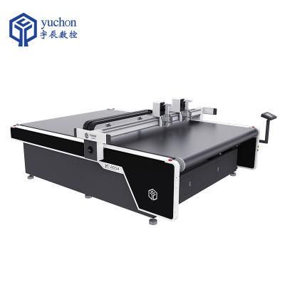 Automatic Sofa Cover Fabric Roller Blinds Cloth Cutting Machine Manufacturer with Oscillating Rotary Cutting Tool
