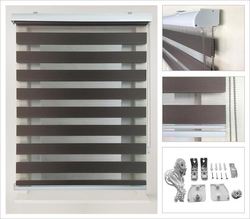 Customized Day and Night Fabric Zebra Roller Blinds Double Blinds Shades for Indoor