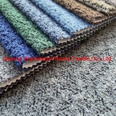 Ready Goods Popular Teddy Fur Woven Fabric Furniture Fabric Decorative Cloth Upholstery Fabric (WH34)