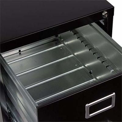 Gdlt Metal Row 2 Drawer Letter Steel File Cabinet in Black or White Cupboard Storage Locker
