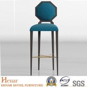 30&quot; Elegant Fabric Seat High Bar Stools with Polygonal Backrest