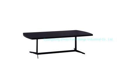 Marble Top Coffee Table Sofa Side Table with Metal Base