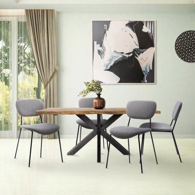 Simple Design Ergonomic Upholstery Sitting Fabric Dining Chair