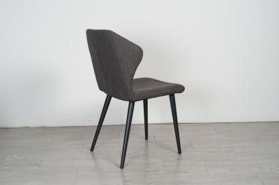 Wholesale Modern Design Room Furniture Nordic Metal Leg Restaurant Fabric Dining Chair