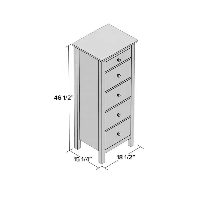 Modern Design 5 Tier Steel Frame Fabric Chest of Drawers with Wooden Handle