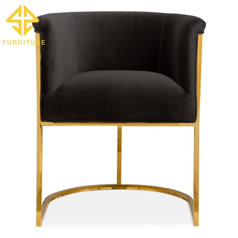 Hotel Furniture Wholesale Velvet Fabric Upholstered Hotel Arm Chair