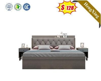High Quality Home Furniture Square Stitched Double PU Leather Sofa Bed