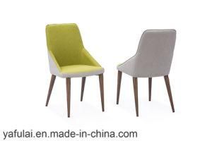 Factory Fabric Walnut Wood Leg Dining Chair