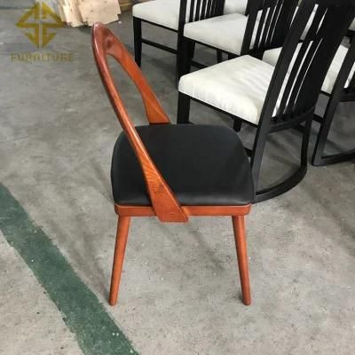 Solid Wood Dark Grey Fabric Chair Restaurant Hotel Bedroom Chairs