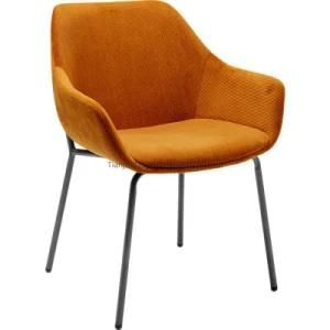 Cheap Comfortable Restaurant Hotel Modern Fabric Powder Coating Legs Dining Chair