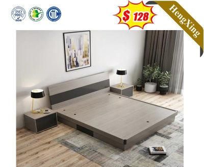 Modern MDF Design Bed with Storage for Home Hotel Bedroom Furniture with Night Stand