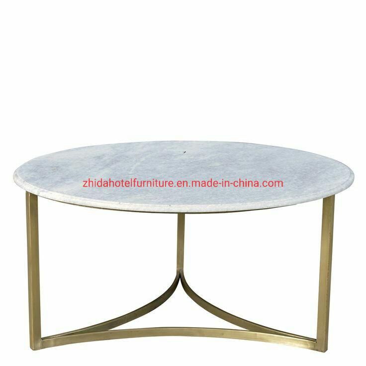 Hotel Stainless Steel Round Coffee Table Living Room Furniture Tea Table