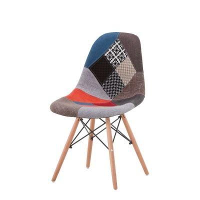 Customized Dining Chair Factory Price Hotel Chair Patchwork Fabric Covering Nordic Chair Seats