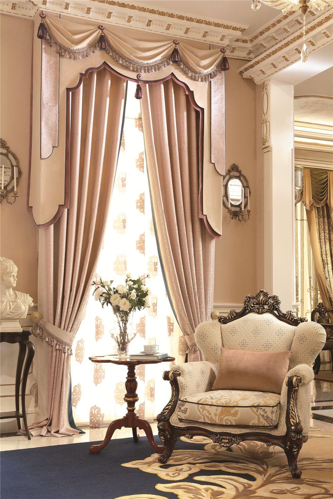 Home Made Textile Blackout Fabric Luxury Living Room Curtain Ready Made Curtain Double Layer Curtain for Hotel Project
