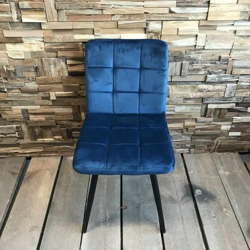 European Design Velvet Fabric Dining Chair with Metal Leg