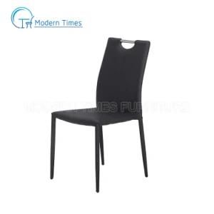 Modern Upholstered Fabric Simple Style Chrome-Plated Legs Restaurant Outdoor Dining Chair