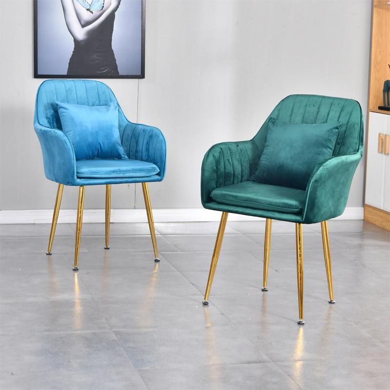 Natural Armchair Velvet Leisure Make up Chair Luxury Modern Dinning Chair Minimalist Dining Chair