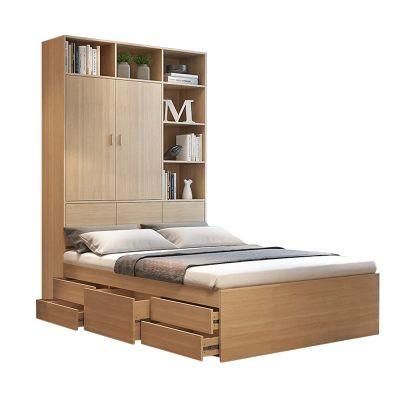 Modern Durable Double Wood Bed for Bedroom furniture