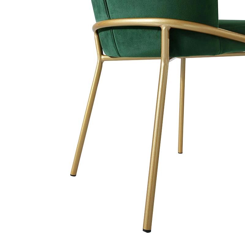 Furniture Modern Furniture Chair Home Furniture Wood Furniture Popular Design Midcentury Modern Leisure Emerald Green Velvet Fabric Upholstered Dining Chair