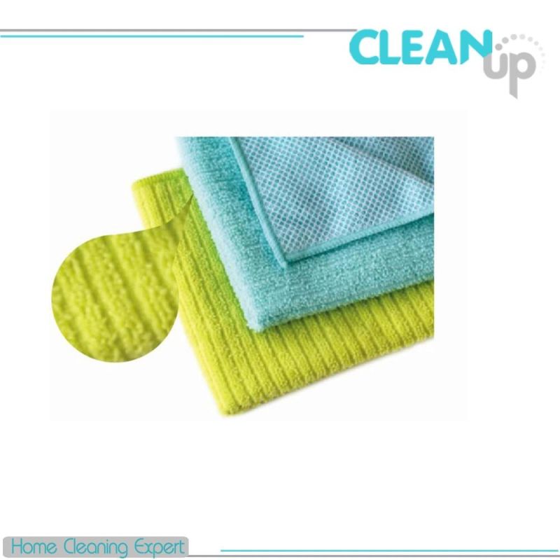 High Absorbent Microfiber Cloth with Stripe for Kitchen /Car /Furniture