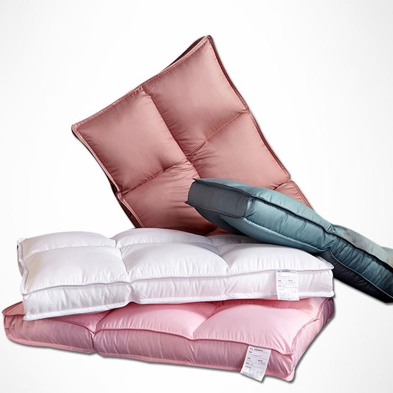 Luxury Home Products Soft Cotton Fabric Bed Pillows Decorative Microfiber Filling Neck Pillow